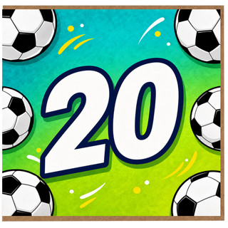 20th Birthday Card, 20th Birthday Football Card