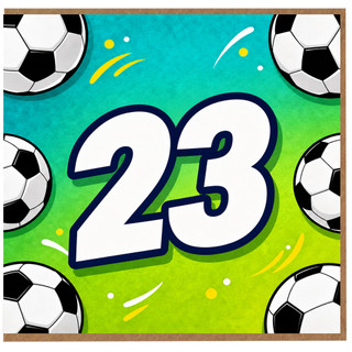 23rd Birthday Card, Soccer Theme