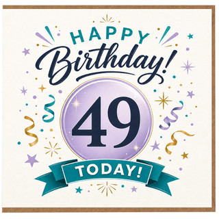 49th Birthday Card, Happy Birthday Today Card for 49 Year Old