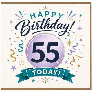 55th Birthday Card, Happy Birthday Today Card
