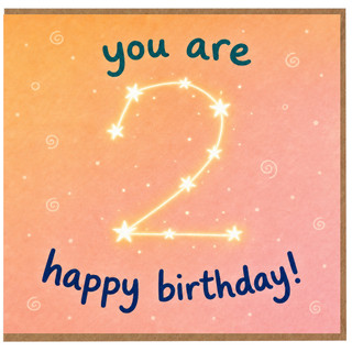 2nd Birthday Card, You Are Happy Birthday Star Design