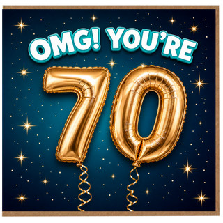 70th Birthday Card, OMG You're 70