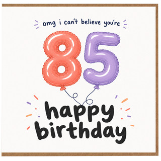 85th Birthday Card, Happy Birthday Card for 85 Year Old