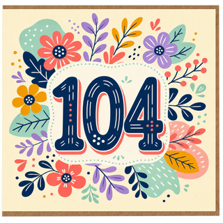 104th Birthday Card