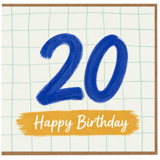20th Birthday Card, Happy Birthday Age 20 Card