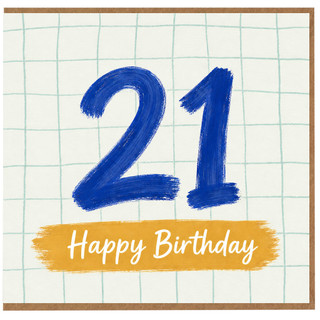 21st Birthday Card, Happy Birthday Card