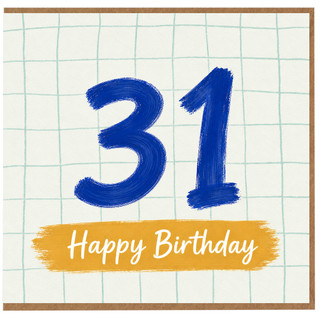 31st Birthday Card, Happy Birthday Card for 31 Year Old