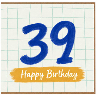 39th Birthday Card, Happy Birthday Age 39 Card