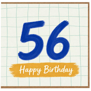 56th Birthday Card, Happy Birthday Card for 56 Year Old