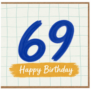 69th Birthday Card, Happy 69 Birthday Card