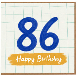 86th Birthday Card, Happy Birthday Card for Age 86
