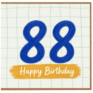 88th Birthday Card, Happy Birthday Card for Him or Her
