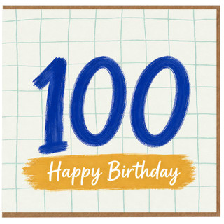 100th Birthday Card, Happy Birthday Card