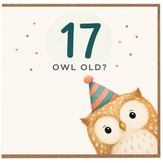 17th Birthday Card, Owl Old?