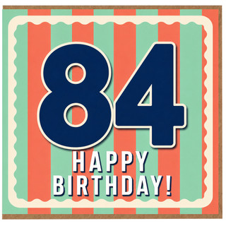 84th Birthday Card, Happy Birthday Card for 84 Year Old