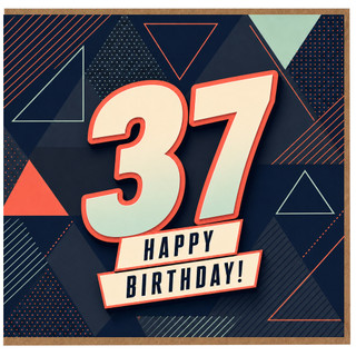 37th Birthday Card, Happy 37th Birthday Card