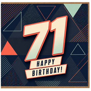 71st Birthday Card, Happy 71st Birthday Card, Age 71 Birthday Card