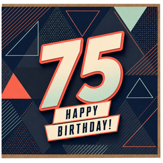 75th Birthday Card, Happy Birthday Card for 75th Birthday