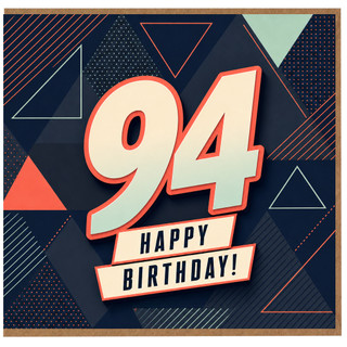 94th Birthday Card, Happy Birthday Card for 94 Year Old
