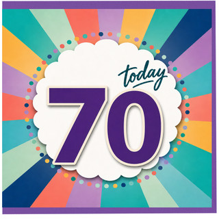 70th Birthday Card