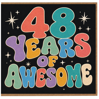 48th Birthday Card, 48 Years of Awesome Card