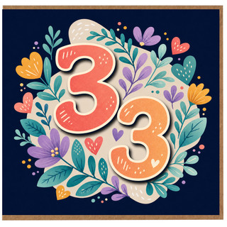 33rd Birthday Card