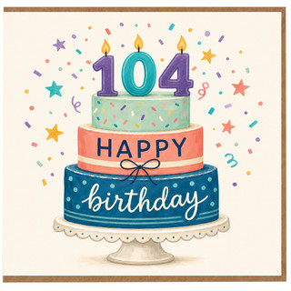 104th Birthday Card