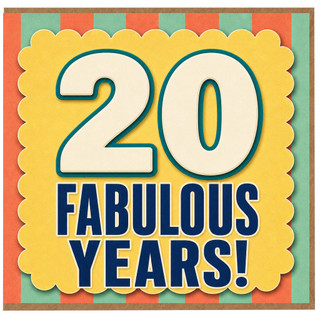 20th Birthday Card, 20 Fabulous Years!