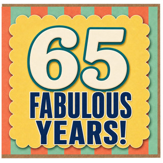 65th Birthday Card, Fabulous Years