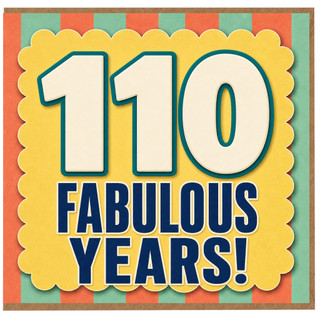 110th Birthday Card, Fabulous Years Card