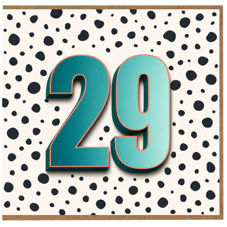 29th Birthday Card, 29 Today Birthday Card
