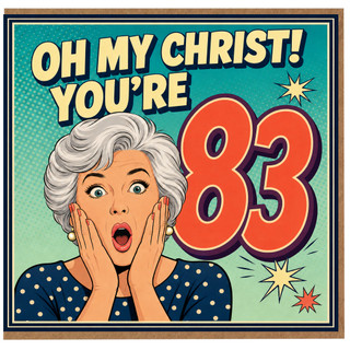 83rd Birthday Card, Funny Retro Surprise Birthday Card