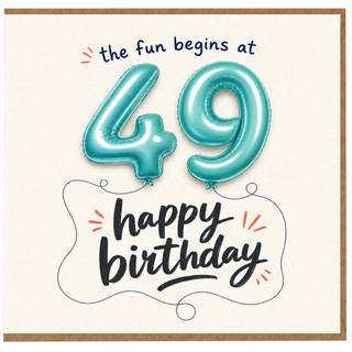 49th Birthday Card, Happy Birthday Card for 49 Year Old