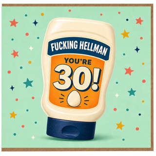 30th Birthday Card, Funny You're 30 Hellman Style