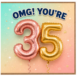 35th Birthday Card, OMG! You're 35 Card