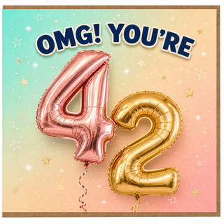 42nd Birthday Card, OMG! You're 42 Card