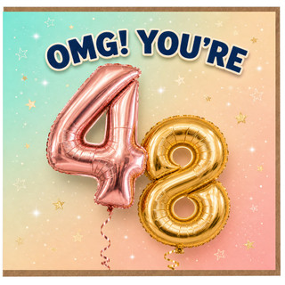 48th Birthday Card, OMG You're 48