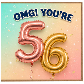 56th Birthday Card, OMG! You're 56 Birthday Card