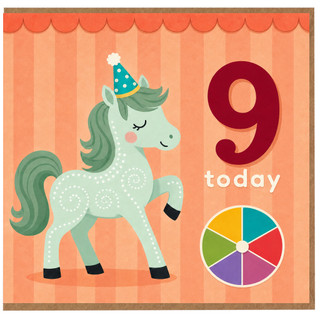 9th Birthday Card, Cute Unicorn Today