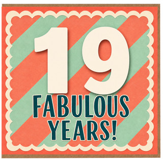 19th Birthday Card, Fabulous Years