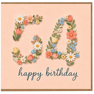 70th Birthday Card, Floral Happy Birthday Card
