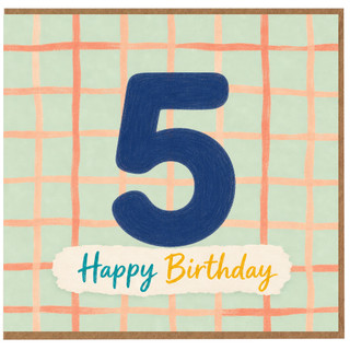 5th Birthday Card, Happy Birthday Age 5 Card