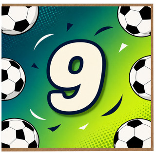 9th Birthday Card, Football Theme Card