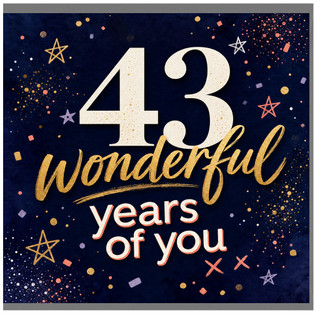 43rd Birthday Card, Wonderful 43 Years of You