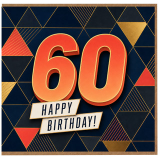 60th Birthday Card, Happy 60th Birthday Card