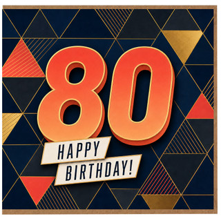 80th Birthday Card, Happy Birthday 80th Birthday Card