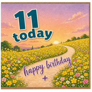 11th Birthday Card, 11 Today Happy Birthday Card