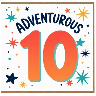 10th Birthday Card, Adventurous Age 10 Card