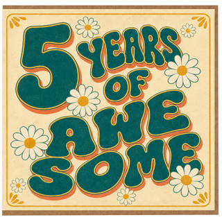 5th Birthday Card, 5 Years of Awesome Card