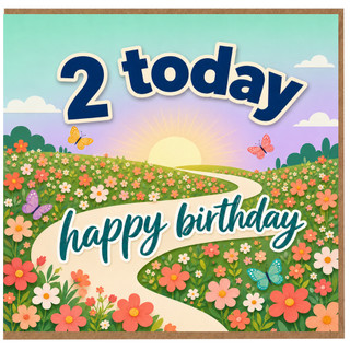 2nd Birthday Card, 2 Today Happy Birthday Card